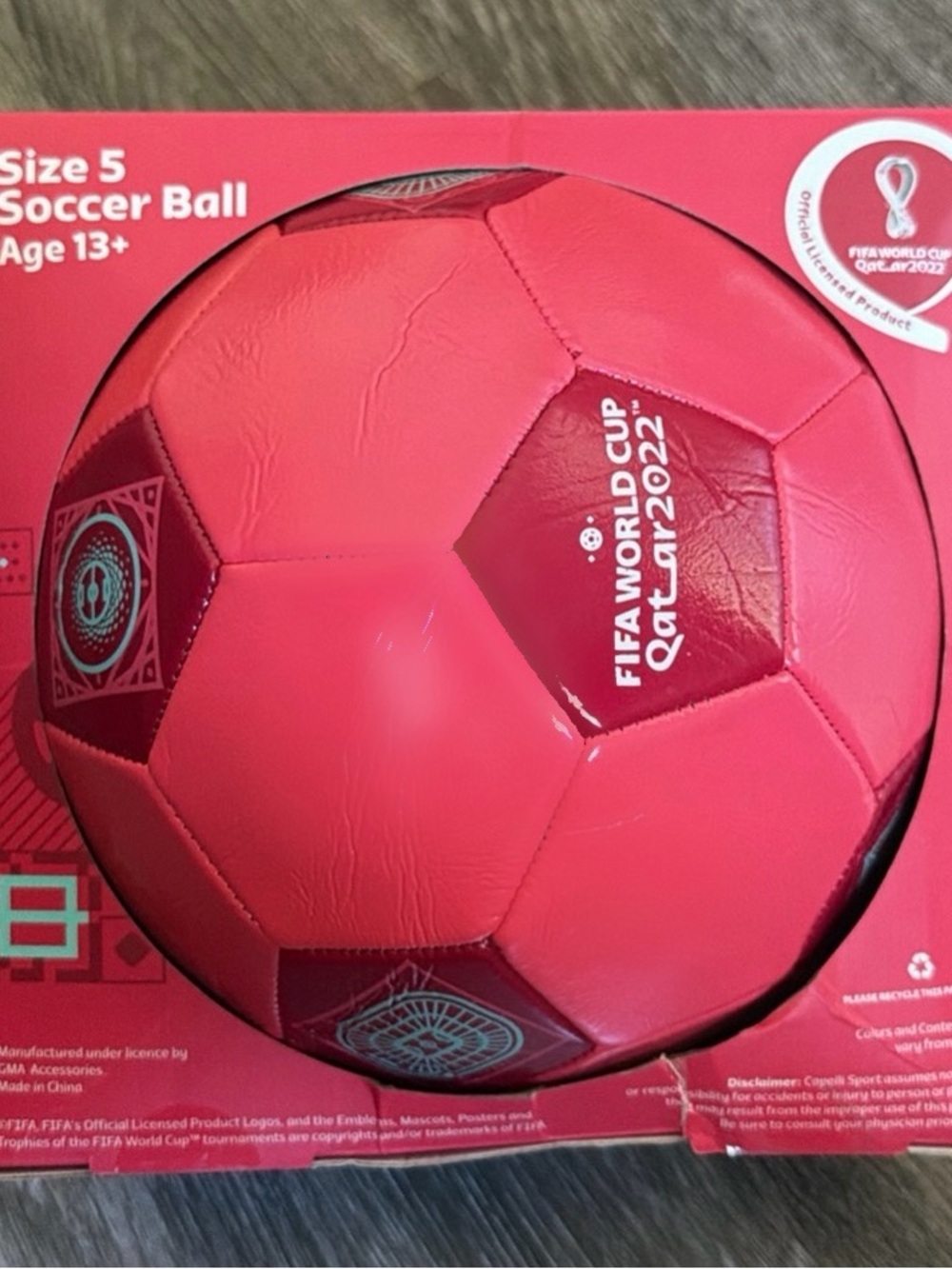 FIFA World Cup 2022 Size 5 Red Soccer Ball